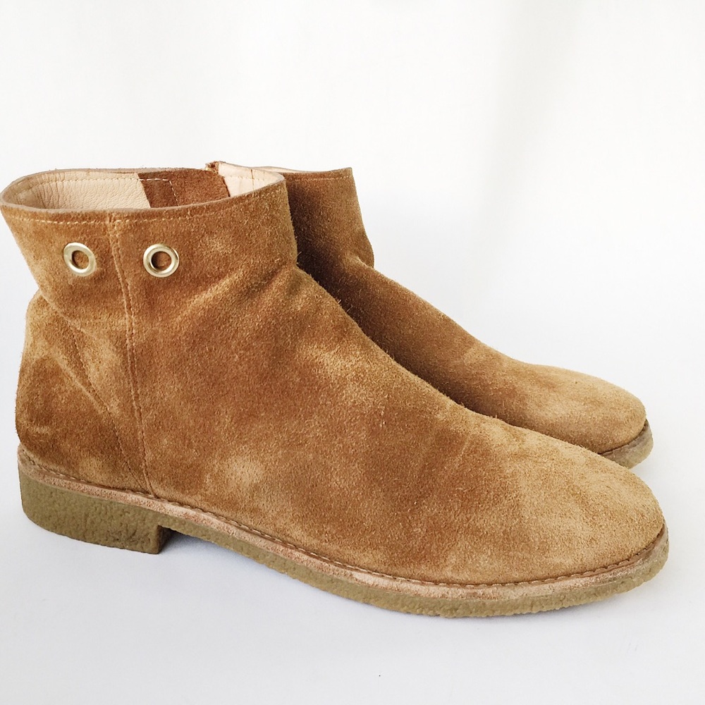 Kate Spade Bellamy Suede Ankle Boot Tobacco 7.5 - Picture 3 of 6